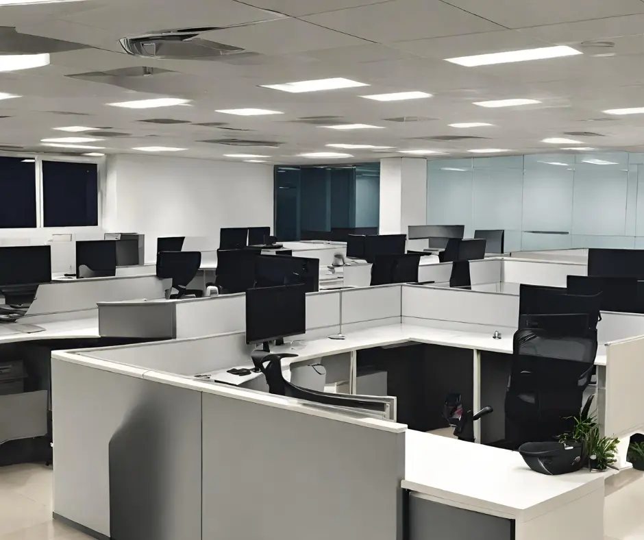 Modern coworking space and office setup in Bangalore.