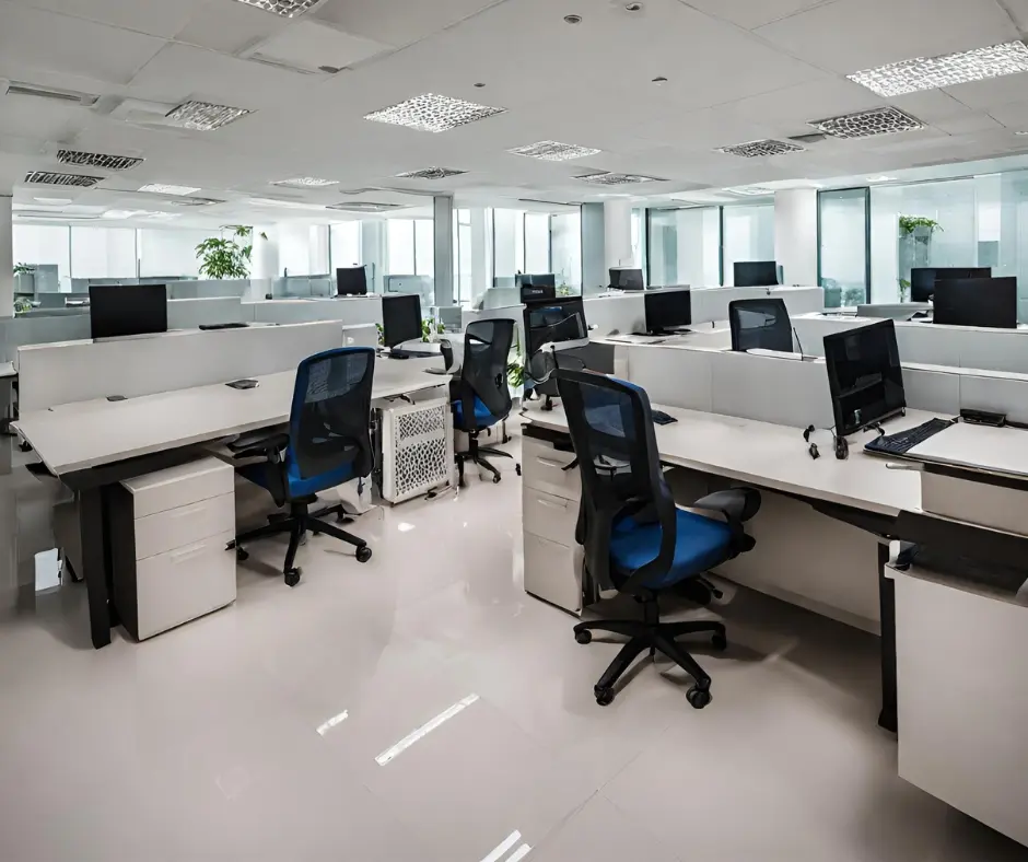Vibrant coworking environment and office space in Bangalore.