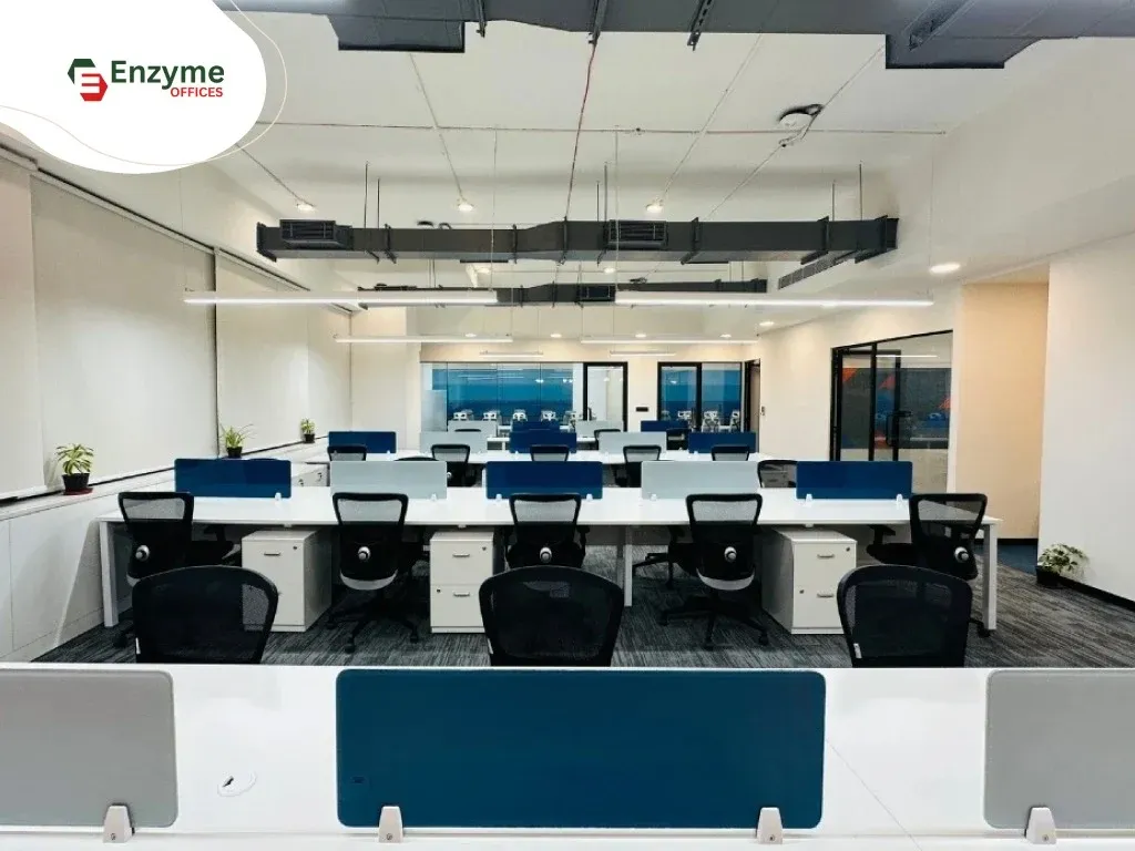 A fully equipped office space at Enzyme Offices, Whitefield