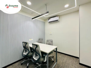 A fully-furnished office space for rent by Enzyme Offices at Whitefield