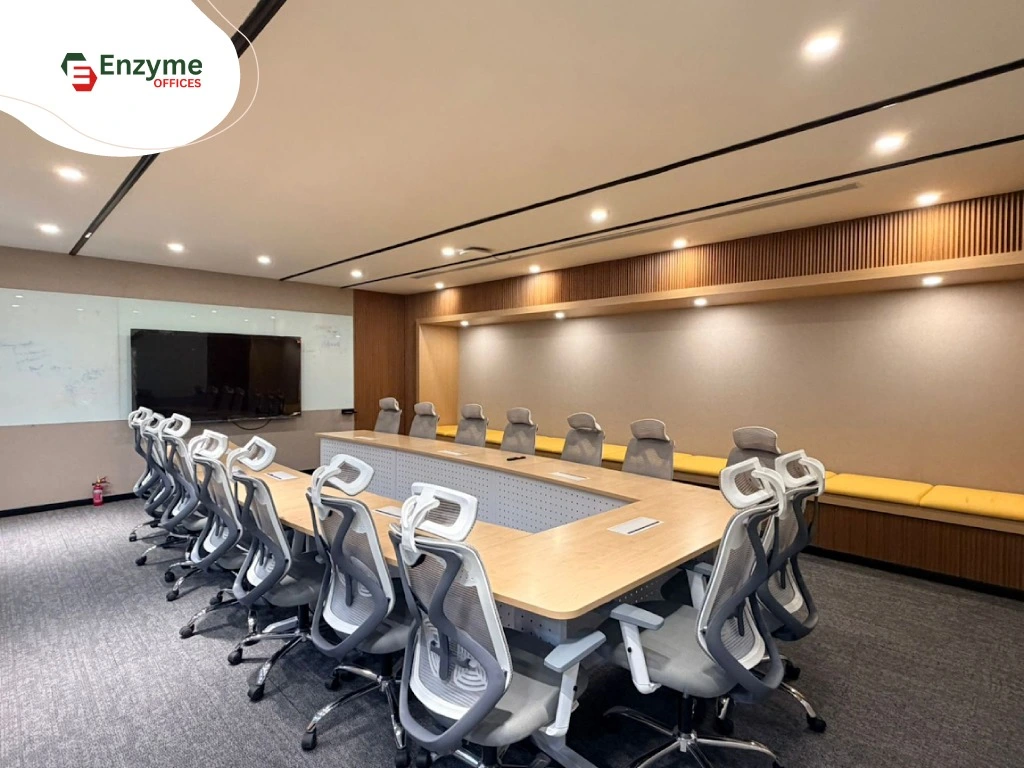 A modern coworking space with high-speed internet by Enzyme Offices