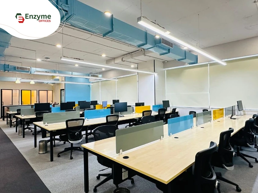 A modern coworking space with private cabin in Whitefield by Enzyme Offices