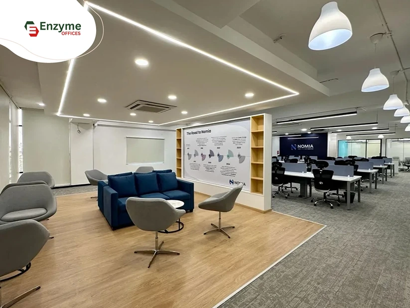 A modern coworking space in HSR Layout by Enzyme Offices