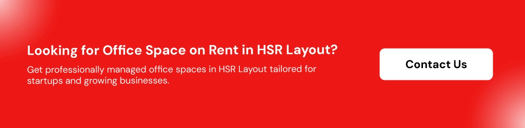 CTA asking users to contact Enzyme Offices to rent an office space in HSR Layout