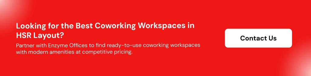 CTA image asking to contact Enzyme Offices for renting affordable coworking space in HSR Layout