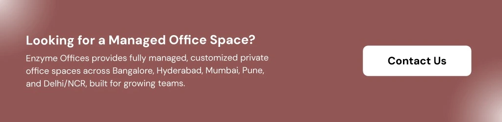 Enzyme Offices managed office spaces across major Indian cities.
