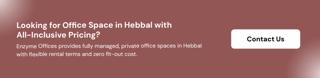 Enzyme Offices CTA banner - fully managed office space in Hebbal with all-inclusive pricing and flexible terms